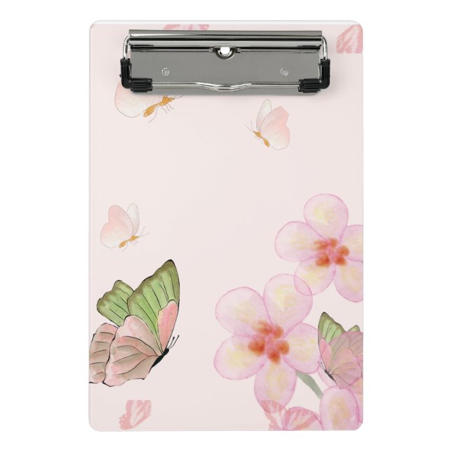 Minicarpeta De Pinza Notebook with Whimsical Butterfly Design (Anverso)