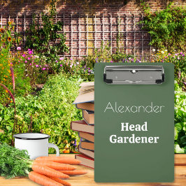 Minicarpeta De Pinza Novela Jardinero Jefe Personalizado Jardinería Peq
