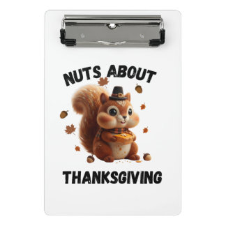 Minicarpeta De Pinza Nuts About Pie – Cute Yarn Squirrel Thanksgiving 