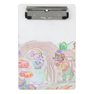 Minicarpeta De Pinza Obras de arte de niños personalizados, dos ratones