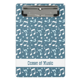 Minicarpeta De Pinza Océano de música con patrón