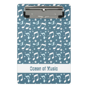 Minicarpeta De Pinza Océano de música con patrón