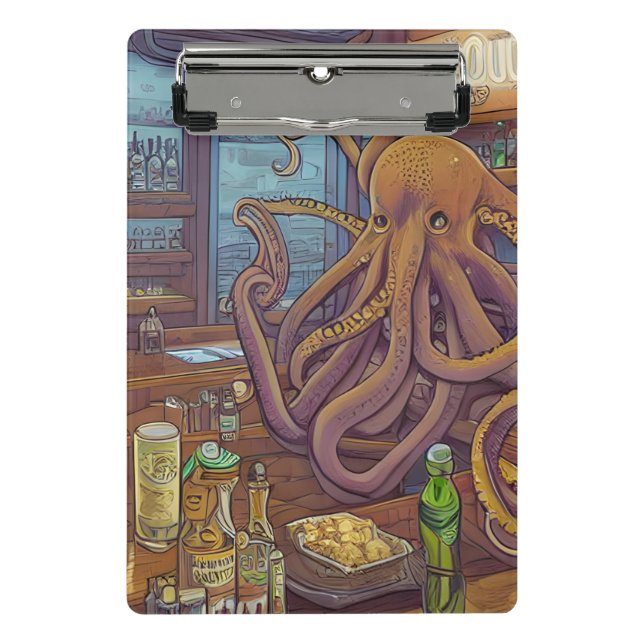 Minicarpeta De Pinza Octopus Bartender (Anverso)