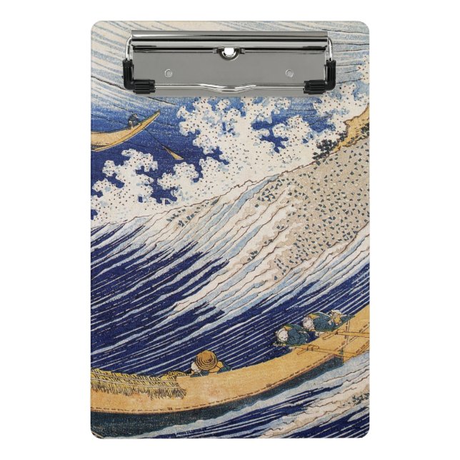 Minicarpeta De Pinza Olas del Océano de Hokusai Barcos Marítimos (Anverso)