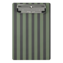 Olive Green Tick Striped Modern
