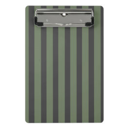 Minicarpeta De Pinza Olive Green Tick Striped Modern