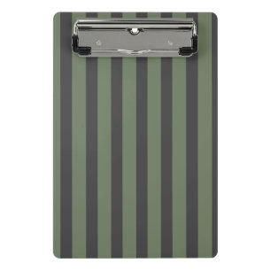 Minicarpeta De Pinza Olive Green Tick Striped Modern