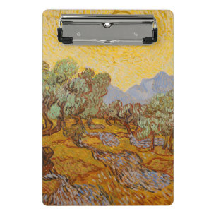 Minicarpeta De Pinza Olivos de Van Gogh Cielo Sol Amarillo