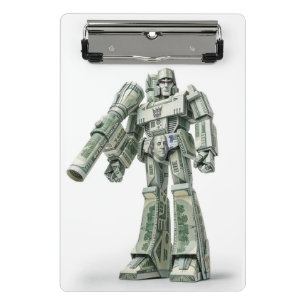 Minicarpeta De Pinza Origami de dinero Robot Mega Tron