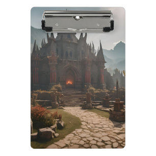 Minicarpeta De Pinza Paisaje montañoso del castillo medieval