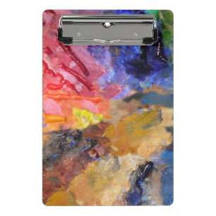 Minicarpeta De Pinza Paleta de colores coloridos del pintor artista