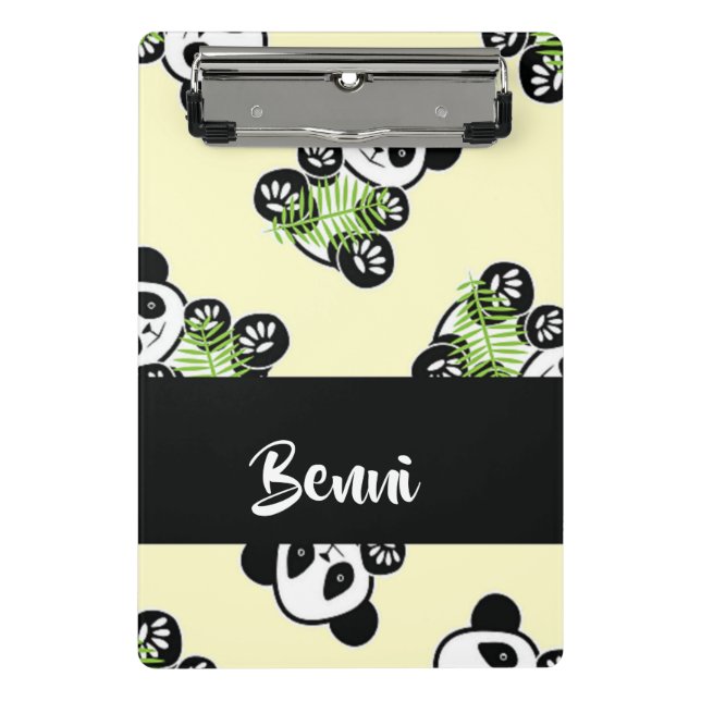 Minicarpeta De Pinza Panda bear with green bamboo leaves (Anverso)