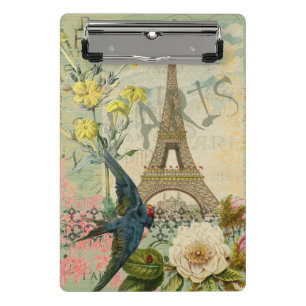 Minicarpeta De Pinza París Francia Viaje Viaje Viejo Pintura de Arte An