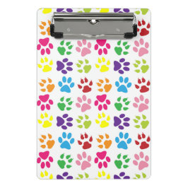 Minicarpeta De Pinza Pasta de colores, patas de perro, patas de gato