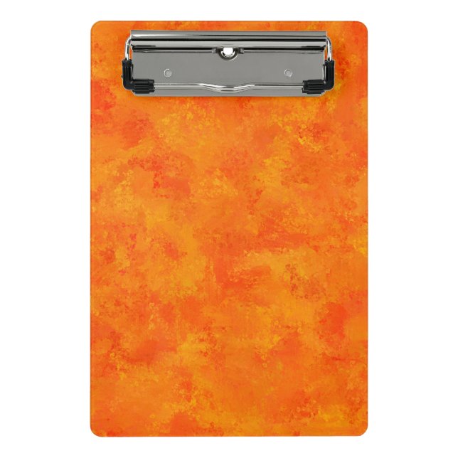 Minicarpeta De Pinza Patrón abstracto naranja (Anverso)