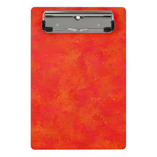 Minicarpeta De Pinza Patrón abstracto naranja rojo