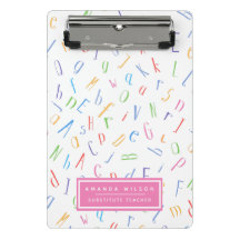 Patrón alfabético - profesor sustituto / tutor