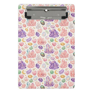 Minicarpeta De Pinza Patrón continuo de piedras preciosas femeninas