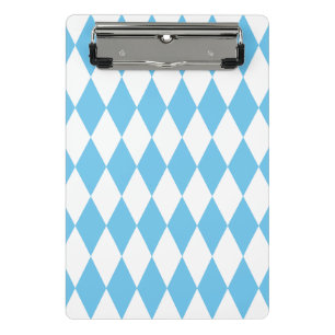 Minicarpeta De Pinza Patrón de bandera de bus de Baviera azul y blanco
