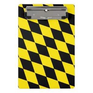 Minicarpeta De Pinza Patrón de bandera de diamantes de Baviera negra y 