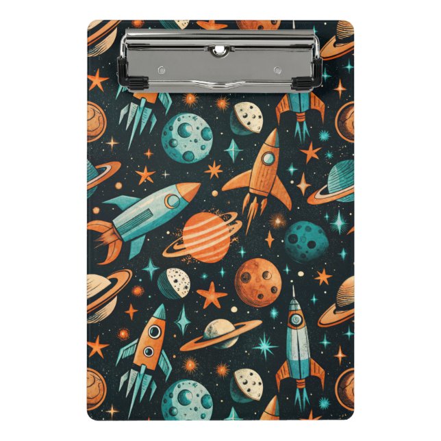 Minicarpeta De Pinza Patrón de buques de cohetes de naves espaciales vi (Anverso)
