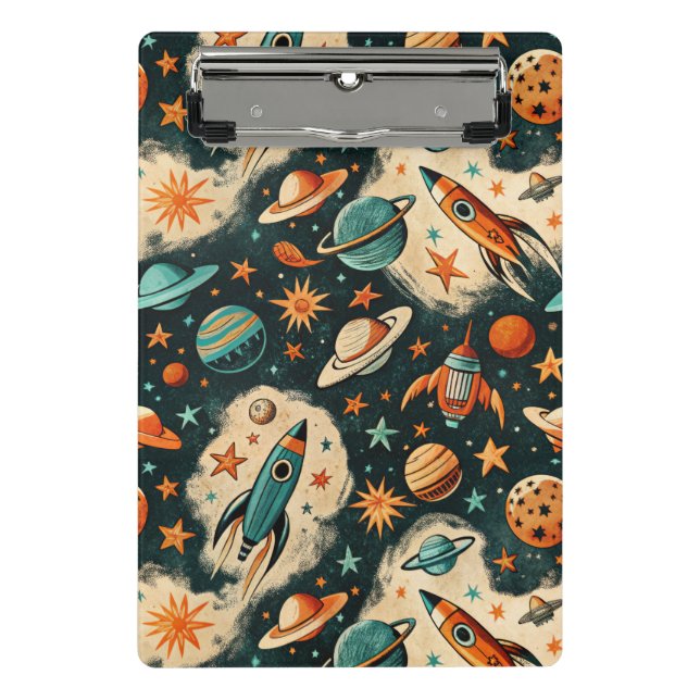 Minicarpeta De Pinza Patrón de buques de cohetes de naves espaciales vi (Anverso)