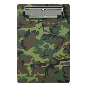 Minicarpeta De Pinza Patrón de camuflaje verde, patrón militar, ejércit