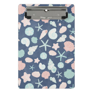 Minicarpeta De Pinza patrón de conchas marinas