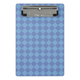 Minicarpeta De Pinza Patrón de diamante de cuadros azules