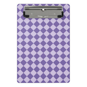Minicarpeta De Pinza Patrón de diamante de cuadros púrpura