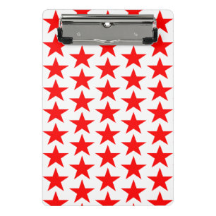 Minicarpeta De Pinza Patrón de estrella roja