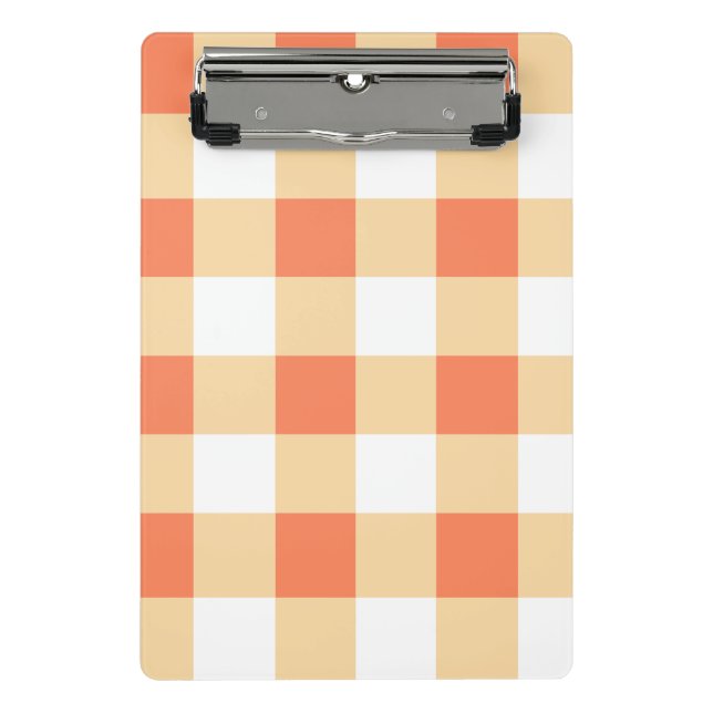 Minicarpeta De Pinza Patrón de Gingham (Anverso)