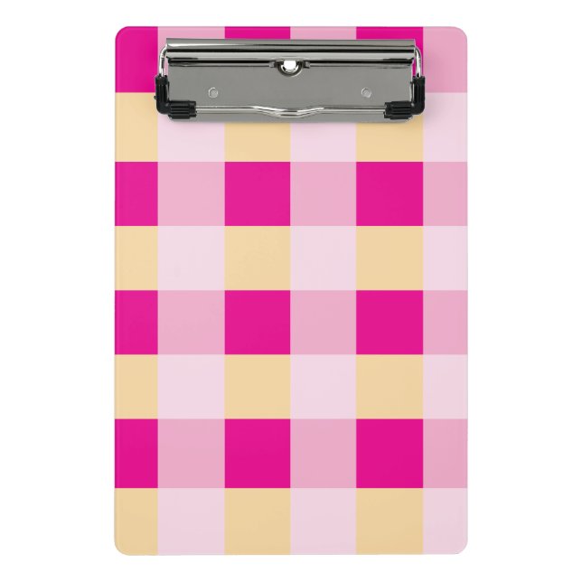 Minicarpeta De Pinza Patrón de Gingham (Anverso)