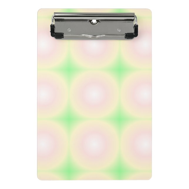 Minicarpeta De Pinza Patrón de gradiente óptico 3D blanco Rosa verde pá (Anverso)