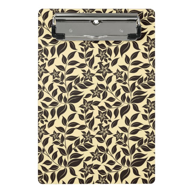 Minicarpeta De Pinza Patrón de hojas florales-47566 (Anverso)