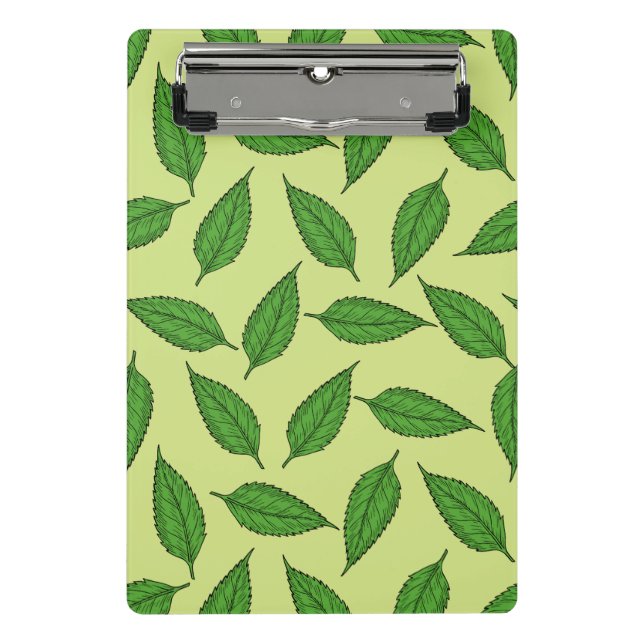 Minicarpeta De Pinza Patrón de hojas, patrón de hojas, hojas de primave (Anverso)