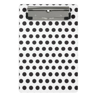 Minicarpeta De Pinza Patrón de lunares en blanco y negro – Clásico Mini