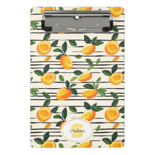 Minicarpeta De Pinza Patrón de mango de color de agua con hojas verdes