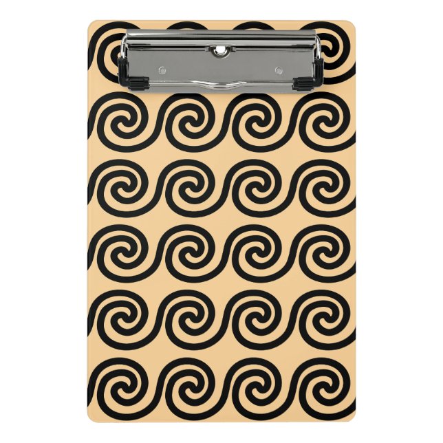 Minicarpeta De Pinza Patrón de ondas de la llave de meandro griega marr (Anverso)