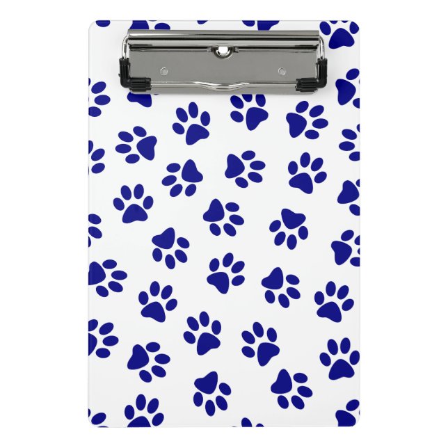 Minicarpeta De Pinza Patrón De Patas, Patas De Perro, Patas Azules De L (Anverso)