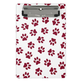 Minicarpeta De Pinza Patrón De Paws, Paws De Perro, Paws De Borgoña