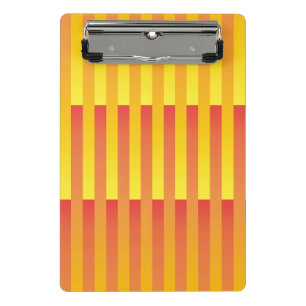 Minicarpeta De Pinza Patrón de rayas amarillo naranja
