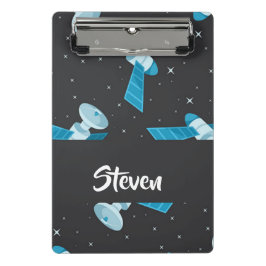 Minicarpeta De Pinza Patrón de satélites del espacio azul