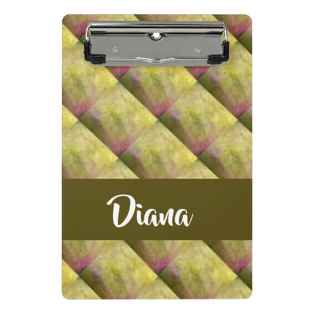 Minicarpeta De Pinza Patrón de tufé verde (Anverso)