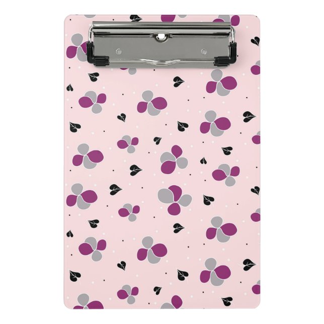 Minicarpeta De Pinza Patrón floral (Anverso)