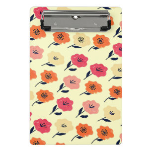 Minicarpeta De Pinza Patrón floral vibrante
