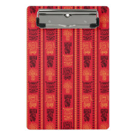 Minicarpeta De Pinza Patrón Nativo Rojo Tribu étnica Boho Cultura