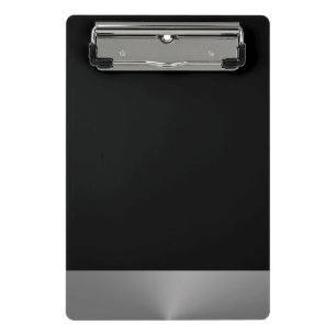 Minicarpeta De Pinza Paw de perro plateado sobre fondo negro