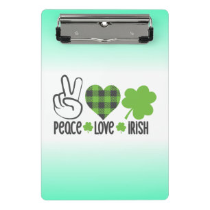 Minicarpeta De Pinza Peace Love Irish-60682