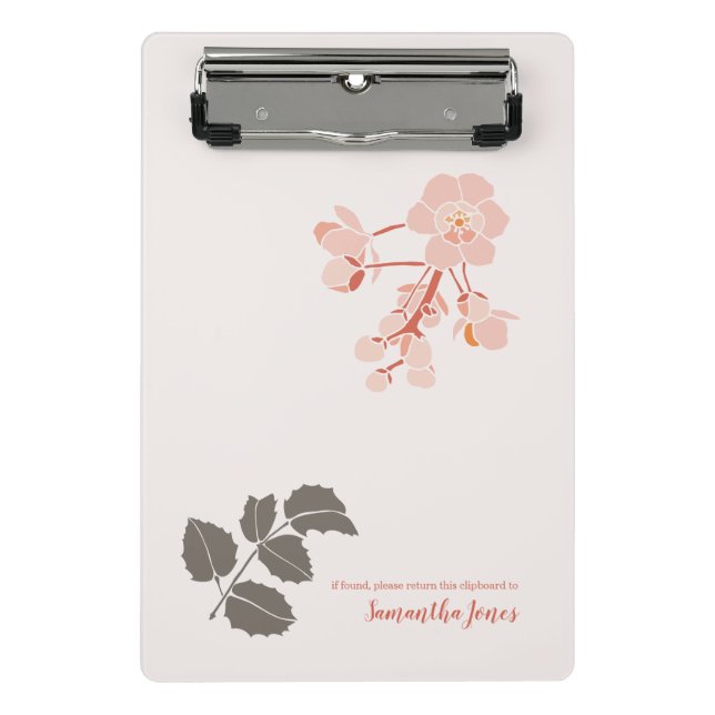 Minicarpeta De Pinza Peachy Pink Oregon Grape Flower Letterhead (Anverso)